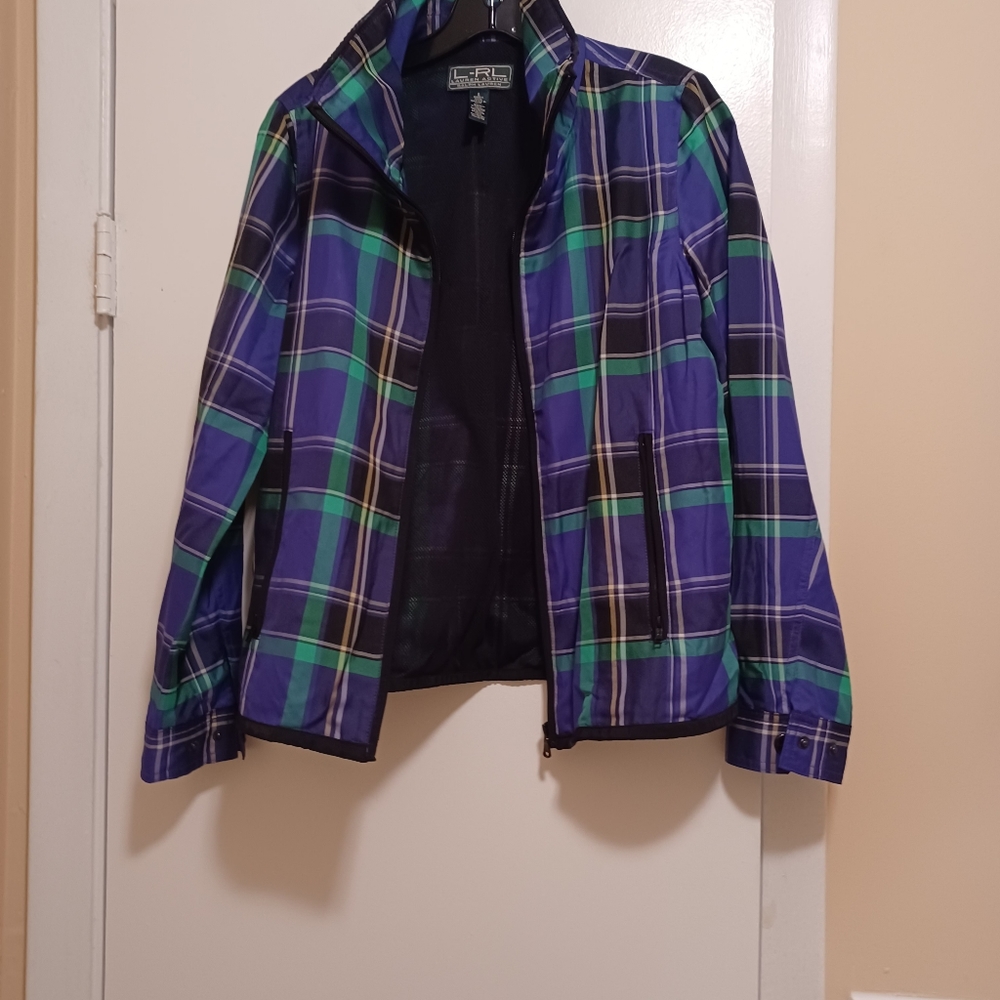 Ralph Lauren women Sport plaid lightweight jacket. Weighs nothing like new Small